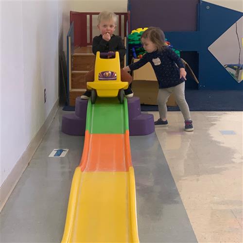 Children playing in gym